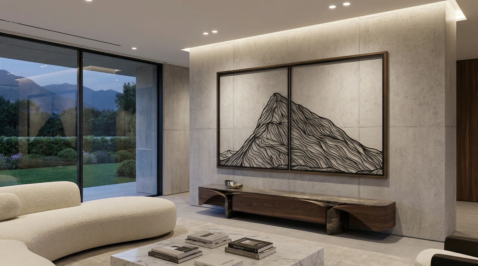 Einox — composição Pico da Bandeira em sala com vista para montanhas