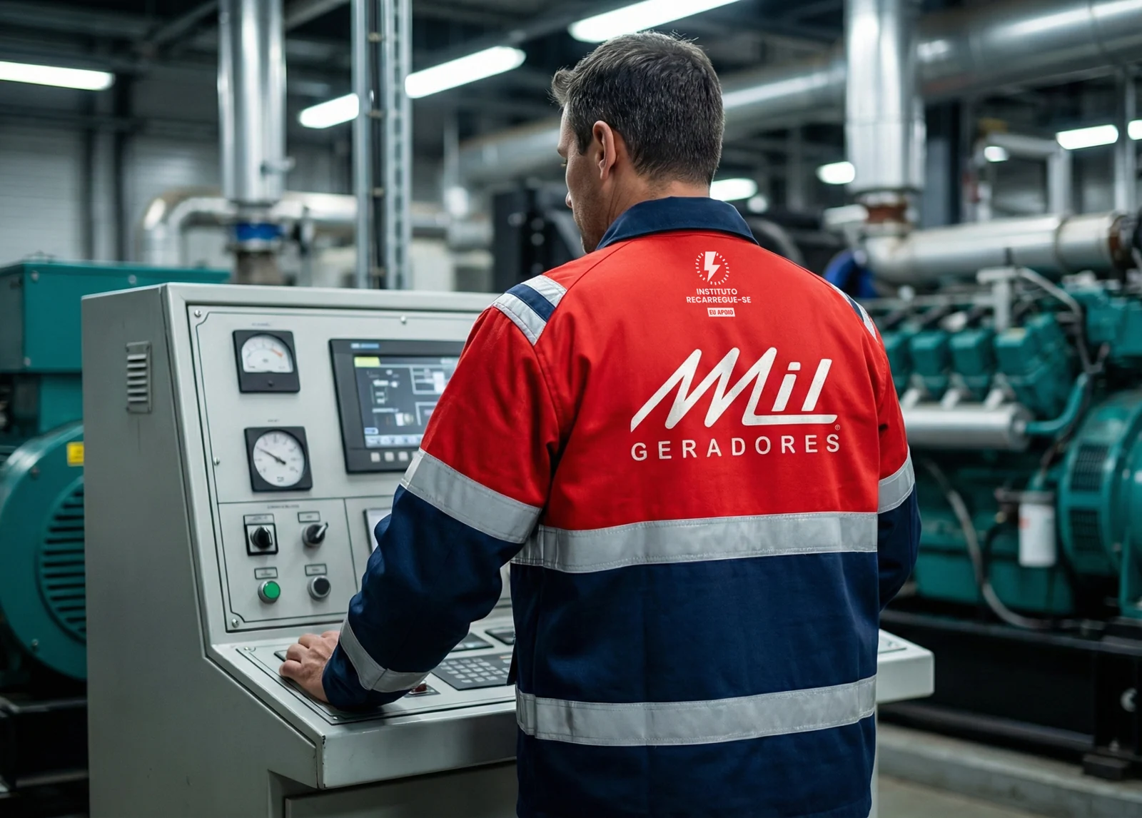 Mil Geradores — aplicação da marca nas costas