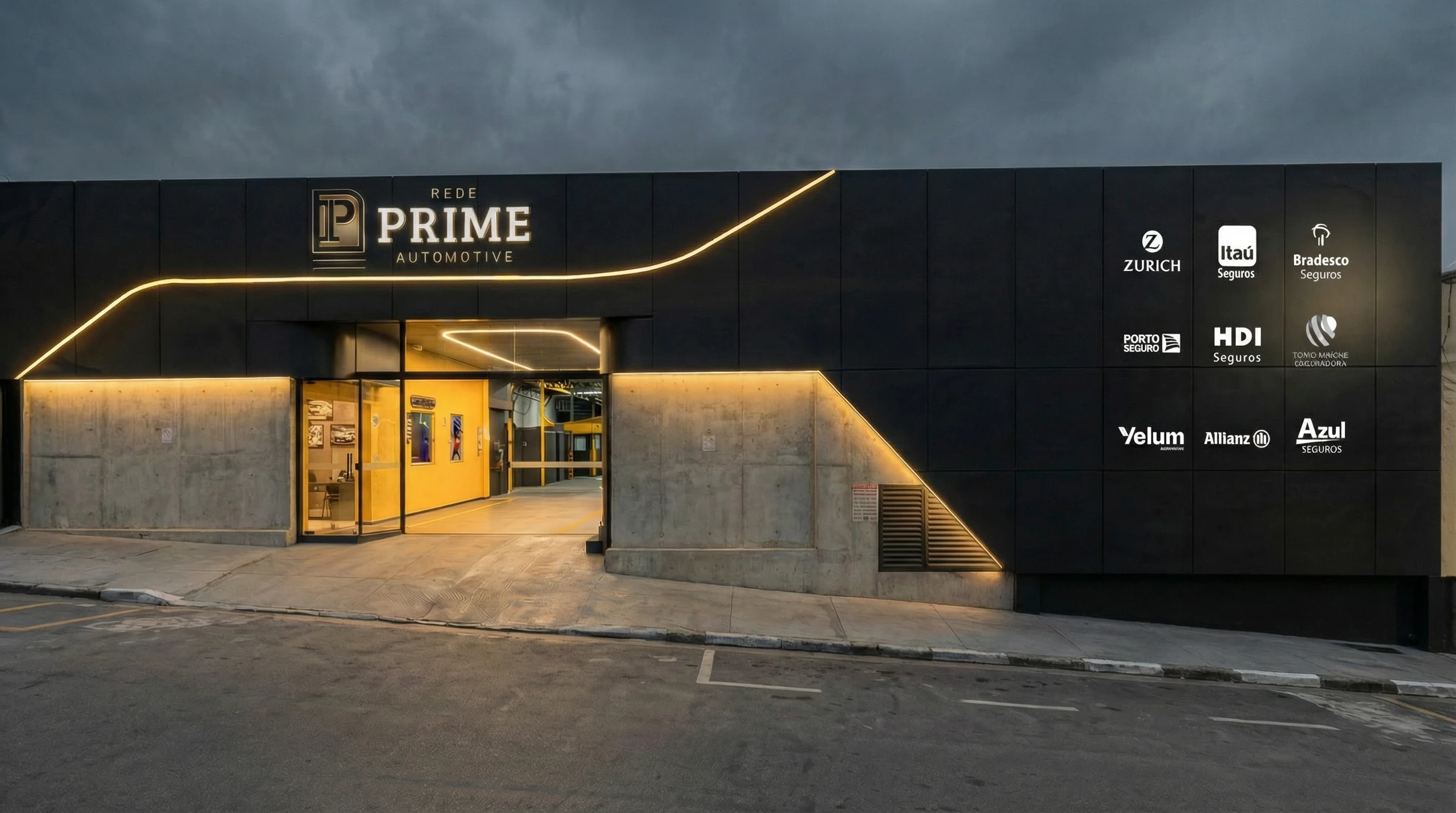Rede Prime — vista frontal da fachada